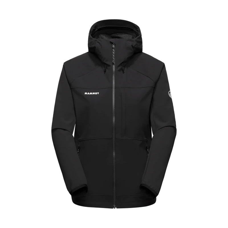 Mammut Ultimate Comfort SO Hooded Jacket Women | Softshell Coat for Outdoor Activities & Hiking | Black, S