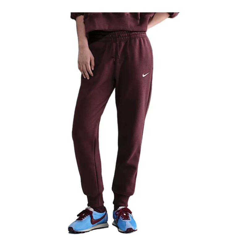 Nike Women's W NSW Phnx FLC Mr Pant Std Pants, Burgundy Crush/Sail, XL