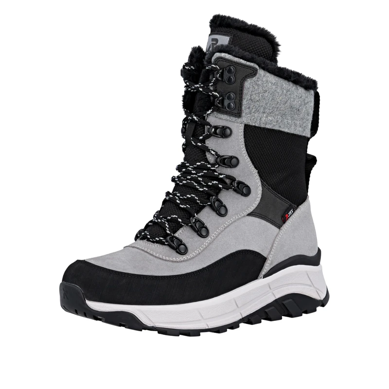 Rieker Women's W0066 Lace-Up Boots, Grey, 40 EU, gray, 6.5 UK