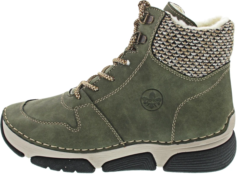 Rieker Women's Boots, Green 54, 3.5 UK