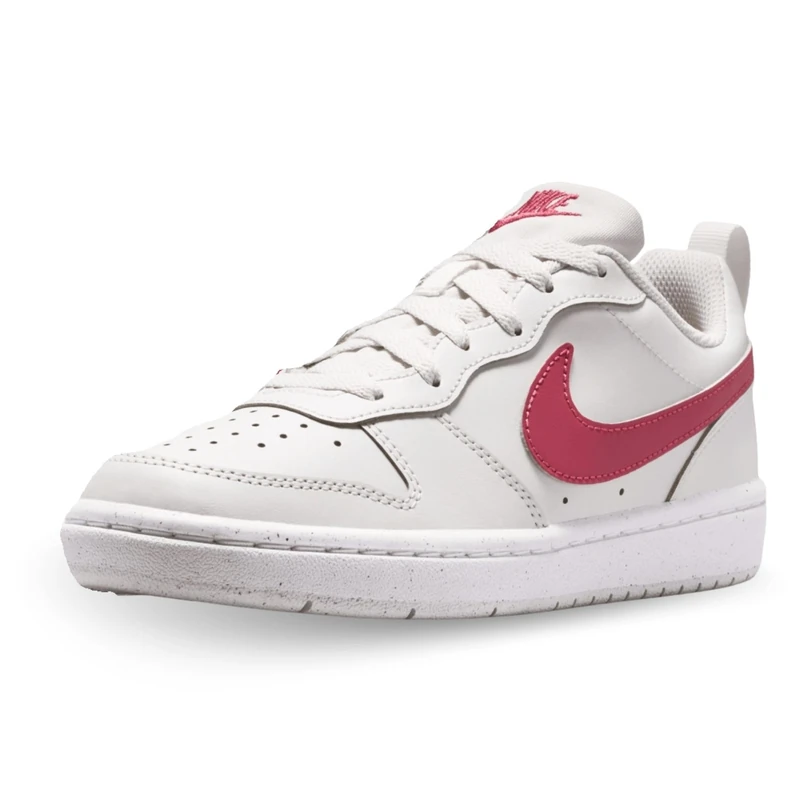 Nike Kids Court Borough Low Recraft (Gs) Shoes, Platinum Tint/Sweet Beet/White, 6