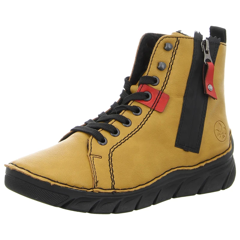 Rieker Women's 55024 Lace-Up Boots, Yellow, 36 EU, yellow, 3.5 UK