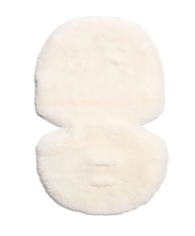Mamas & Papas Baby Luxury Sheepskin Liner for Pram, Pushchair, Buggy, Stroller – Glacier White