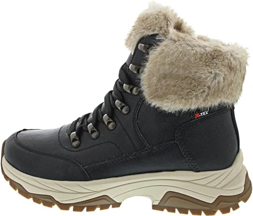 Rieker Women's W3971 Lace-up Boots, Black, 4 UK