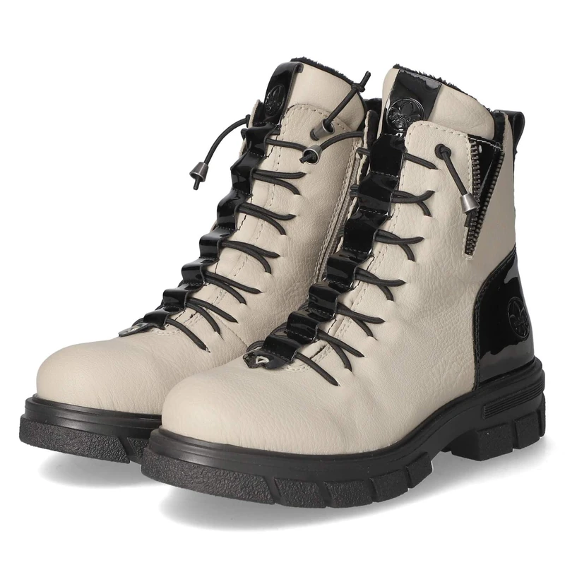 Rieker Women's Z9152 Biker Boots, Beige, 37 EU, beige, 4 UK
