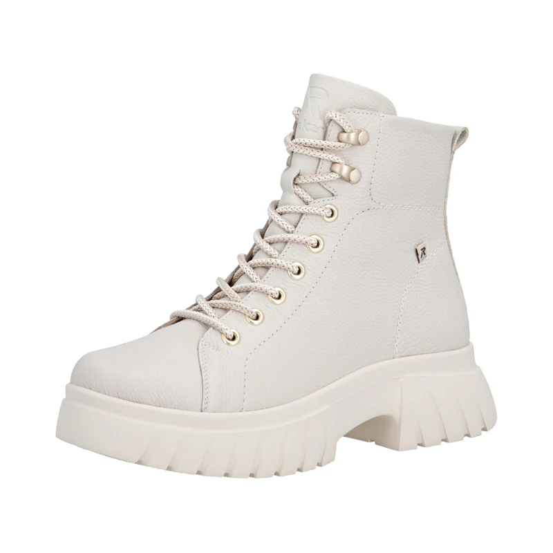 Rieker Women's W1877 Biker Boot, white 80, 5 UK