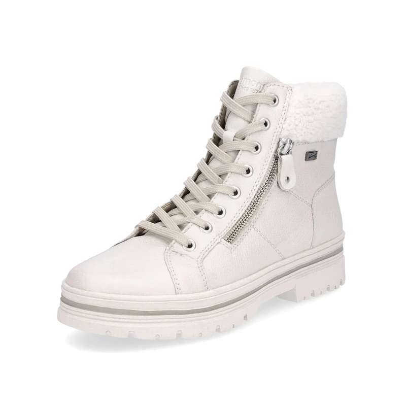 Remonte Women's D2U74 Lace-Up Boots, white 80, 7.5 UK - Image 1