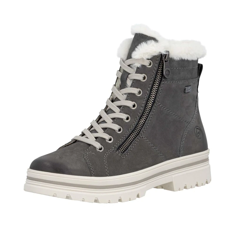 Remonte Women's D2U73 Lace-Up Boots, Grey, 39 EU, gray, 7 UK