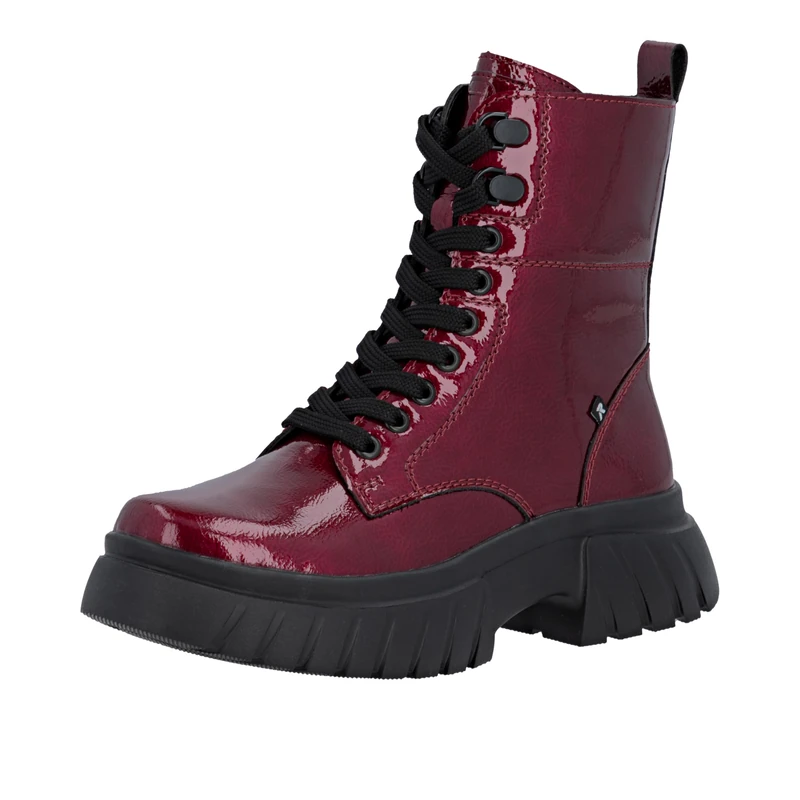 Rieker Women's W1870 Biker Boot, Red 35, 8 UK