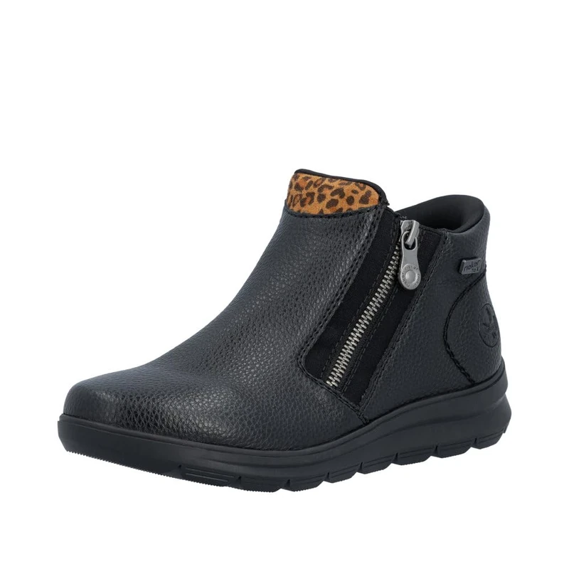 Rieker Z0059-00 Women's Slip-On Boots Faux Leather Black, Black 00, 3.5 UK