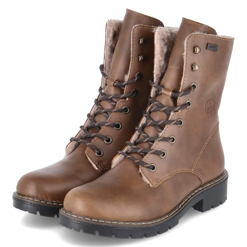 Rieker Women's Y9184 Lace-Up Boots, Brown, 4 UK