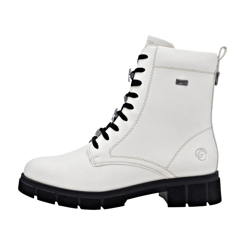 Remonte Women's D2s73 Lace-up Boots, White, 6 UK