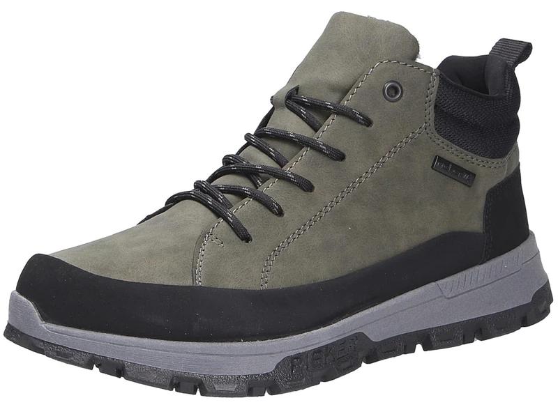 Rieker Men's 35508 Lace-Up Boots, Green, 47 EU, Green, 12 UK