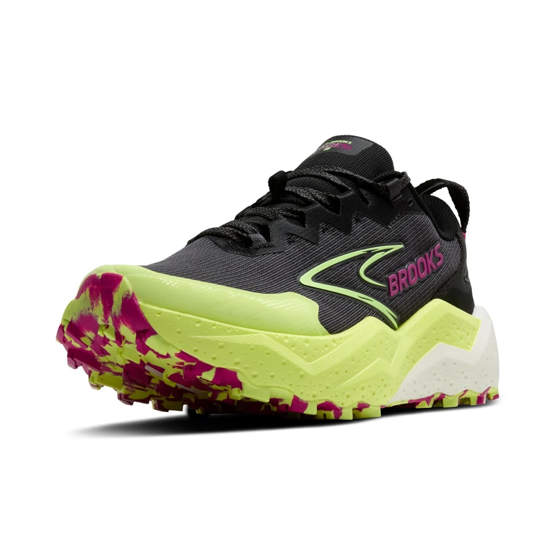 BROOKS Womens Caldera 8 Sneaker, Grey Black Lime, 5.5 UK