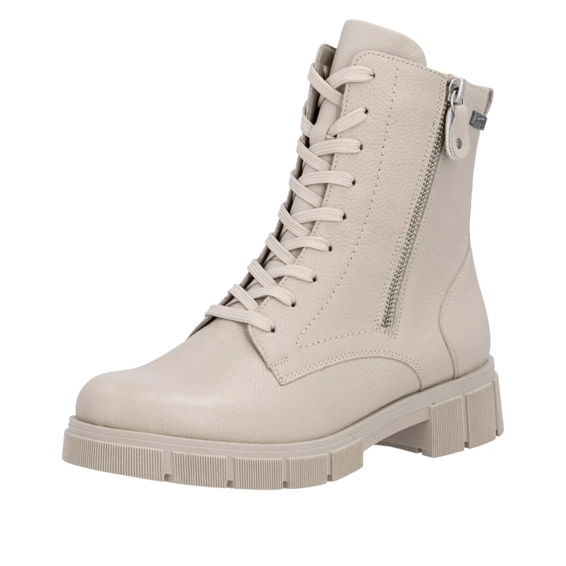 Remonte Women's D2S72 Lace Up Boots, Beige, 41 EU, Beige, 8.5 UK