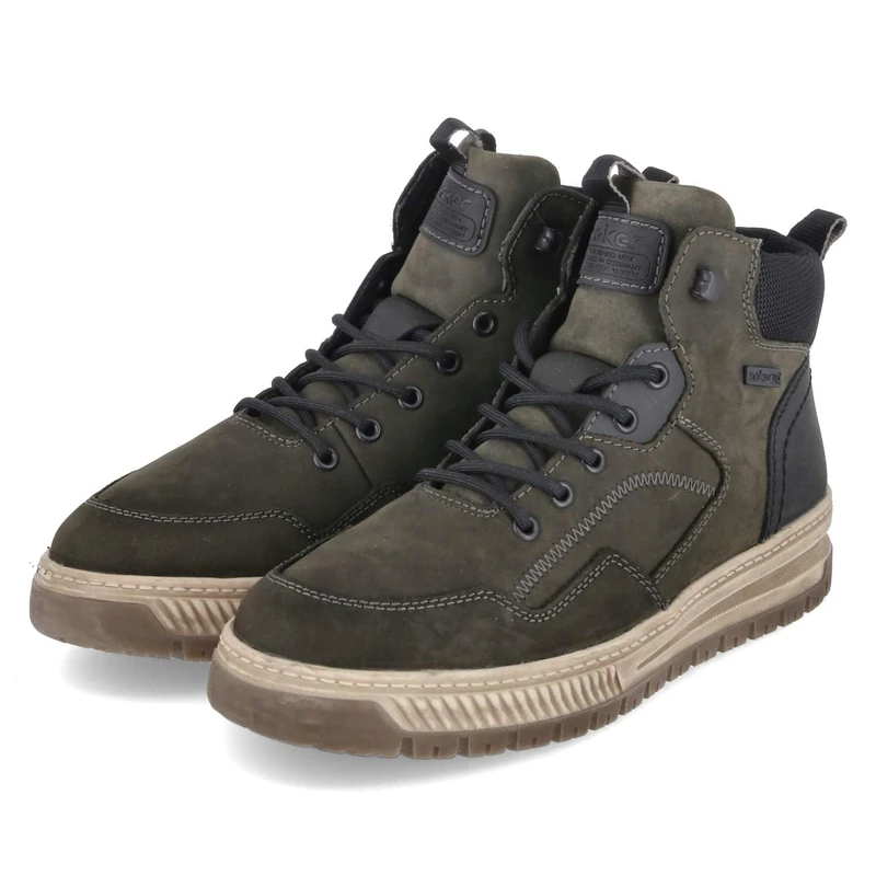 Rieker Men's 38554 Lace-Up Boots, Green, 40 EU, Green, 6.5 UK