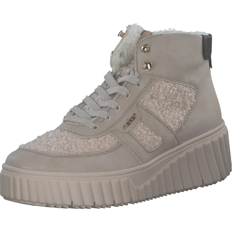 Rieker Women's N2515 High Trainers, Beige, 41 EU, beige, 7.5 UK