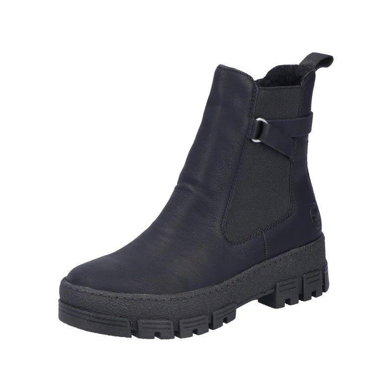 Rieker Women's Y0212 Chelsea Boot, Black, 43 EU, Black, 9 UK