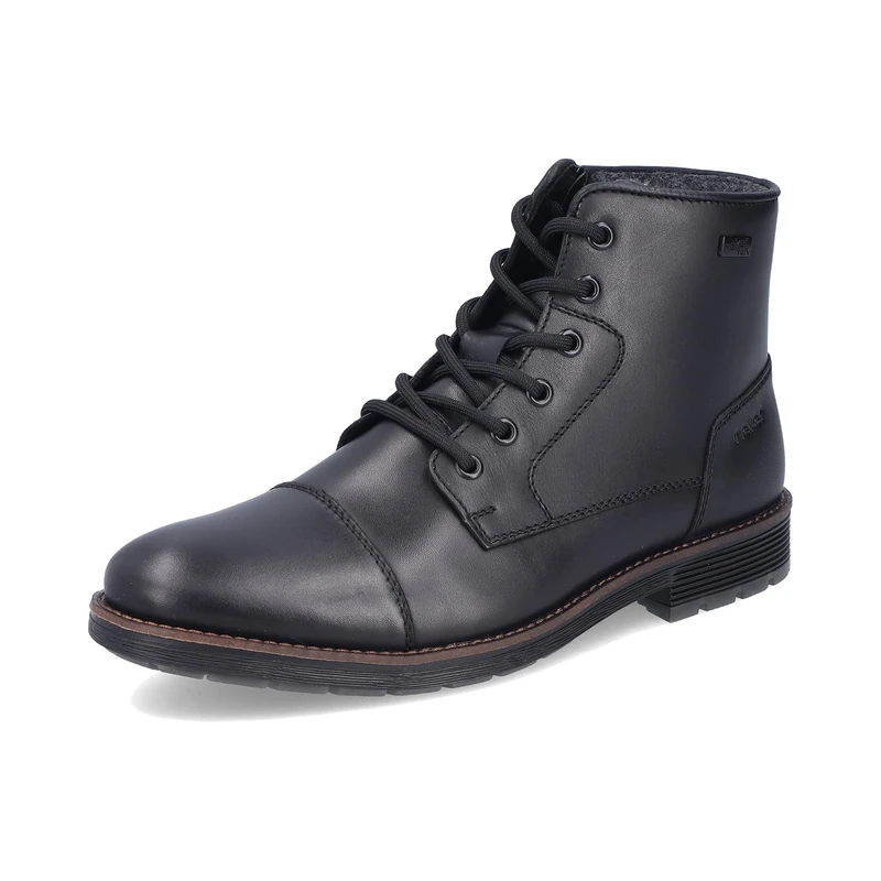 Rieker F4546-00 Lace-Up Boots Smooth Leather Men in Black, Black 00, 8 UK