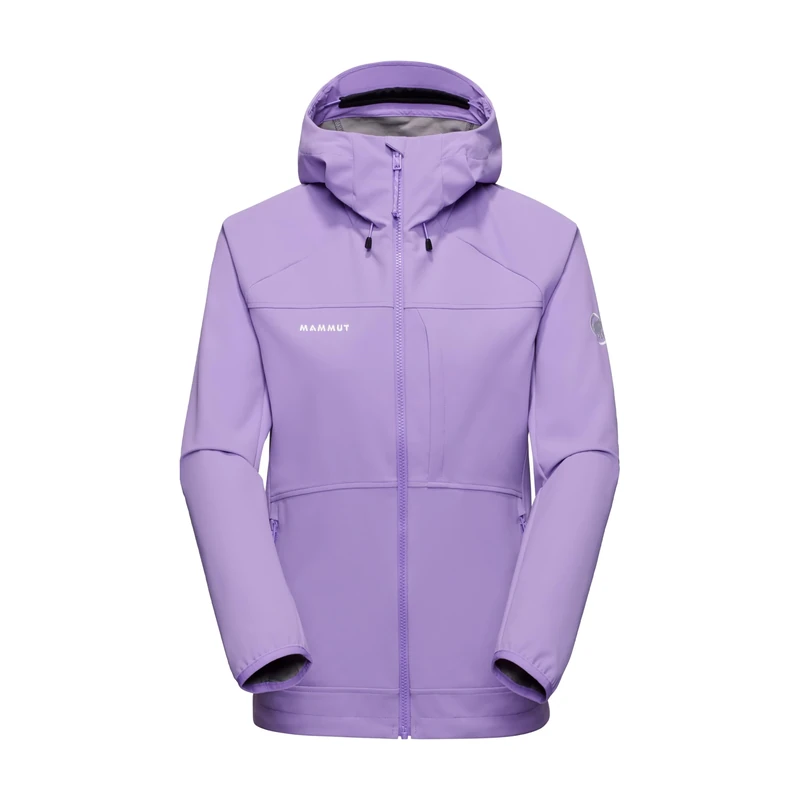 Mammut Ultimate Comfort SO Hooded Jacket Women | Softshell Coat for Outdoor Activities & Hiking | Lavandin, XXL