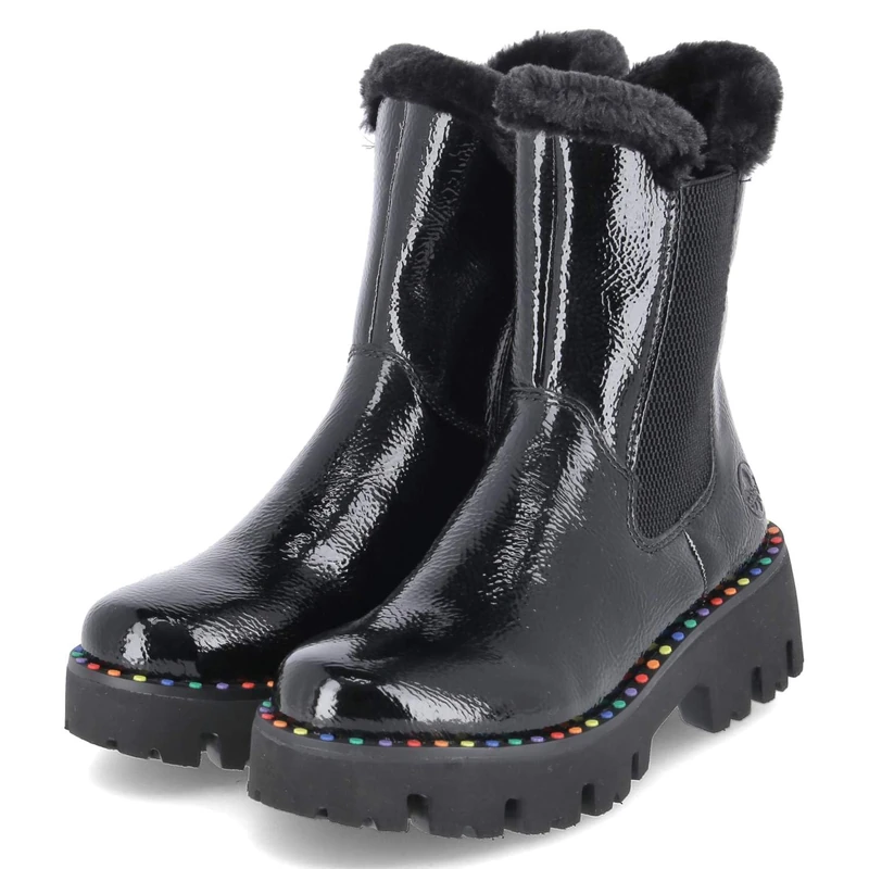 Rieker Women's Y3350 Chelsea Boot, Black, 42 EU, black, 8 UK