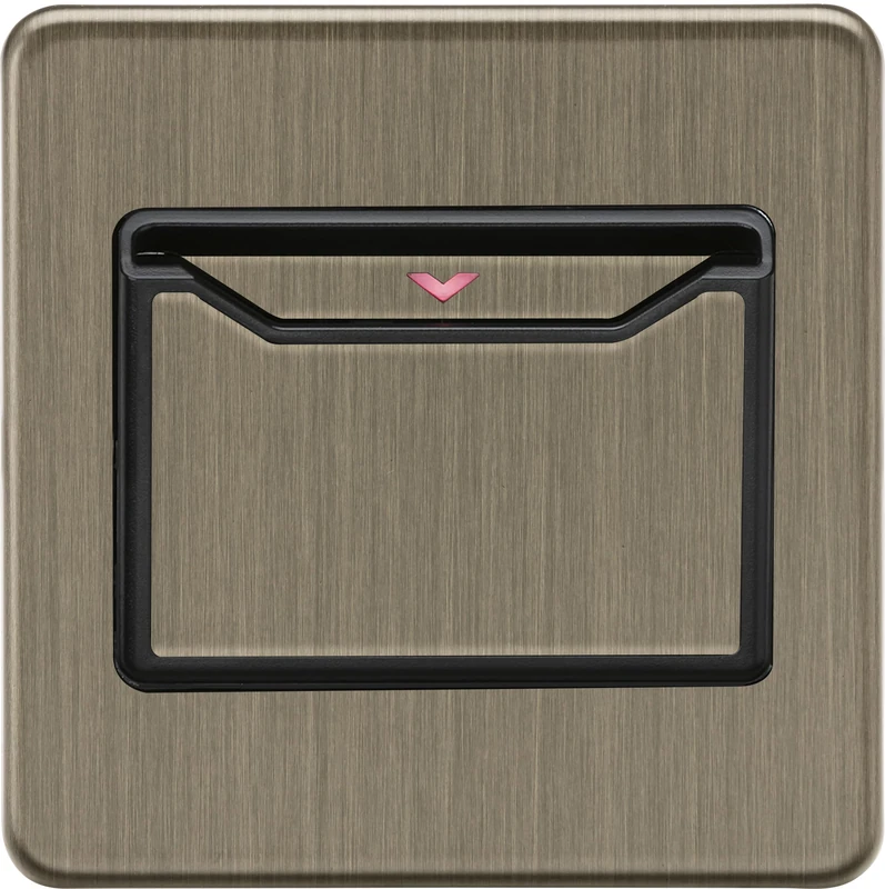 Knightsbridge 32A 1G Key Card Switch - Antique Brass