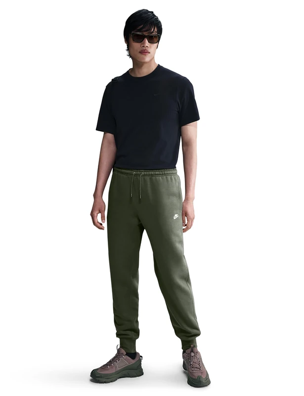 Nike Men's Club Bb Pants, Medium Olive/Medium Olive/Whit, L