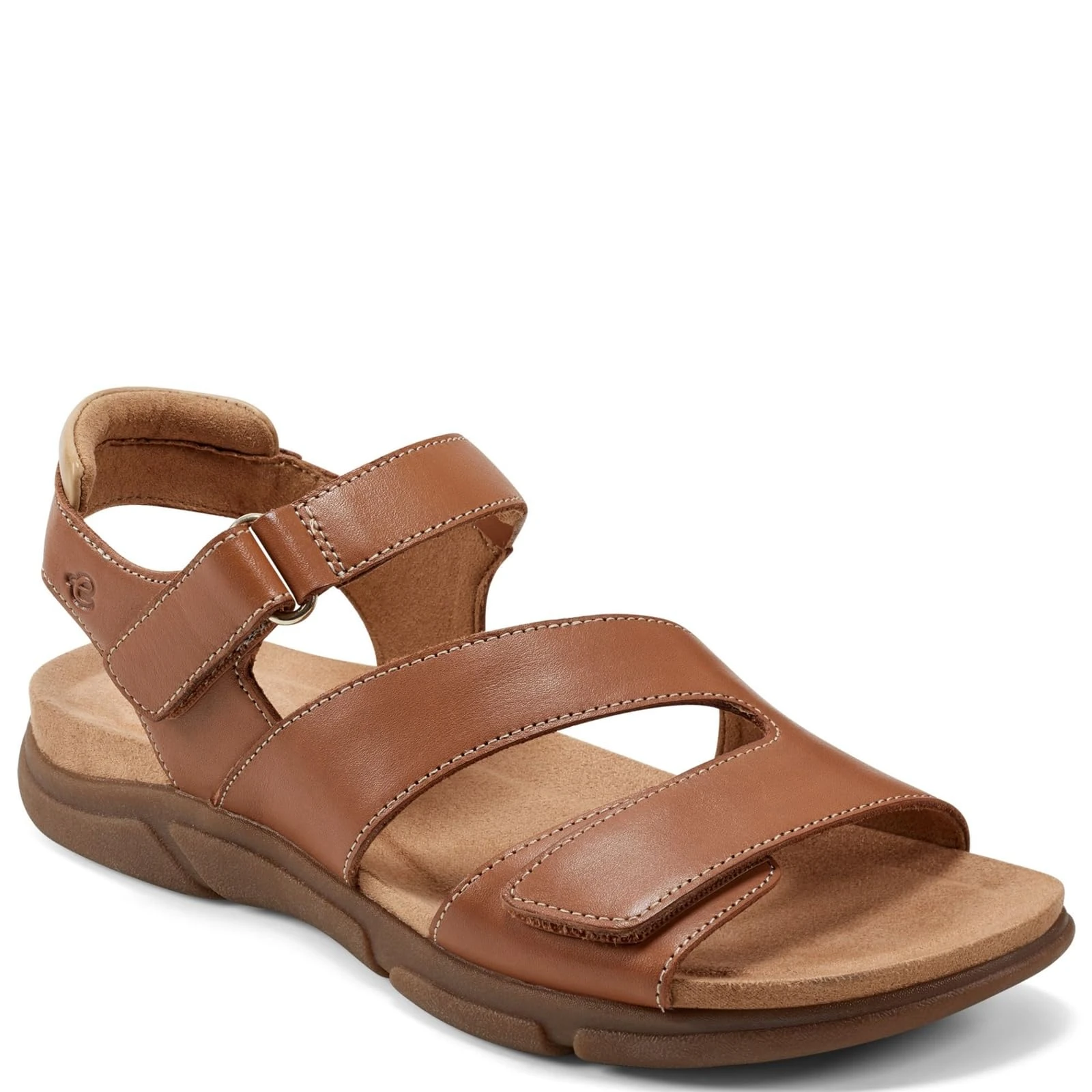Easy Spirit Women's Mavey Flat Sandal, Medium Brown, 7 Narrow