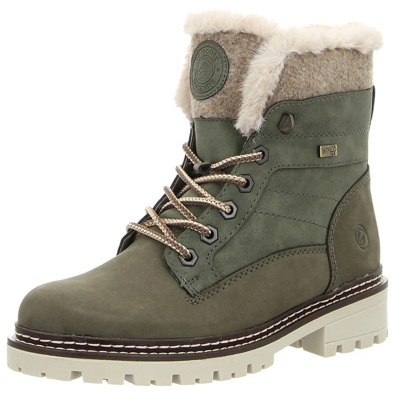 Remonte Women's D0B81 Lace-Up Boots, Green 54, 6 UK