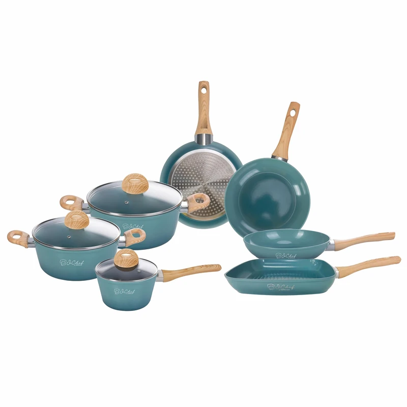 Boracay SìChef 10 Pcs Ceramic Non-Stick Inner Coating Aluminum Alloy Induction Battery - Image 1