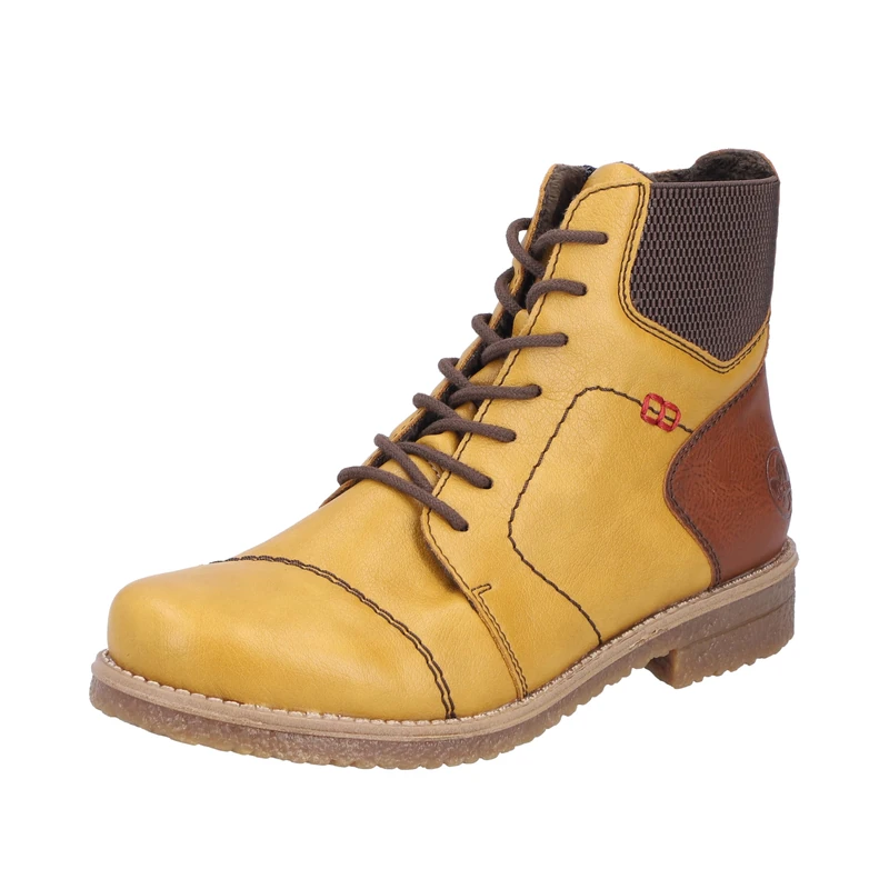Rieker Women's 73522 Lace-Up Boots, Yellow, 41 EU, yellow, 7.5 UK