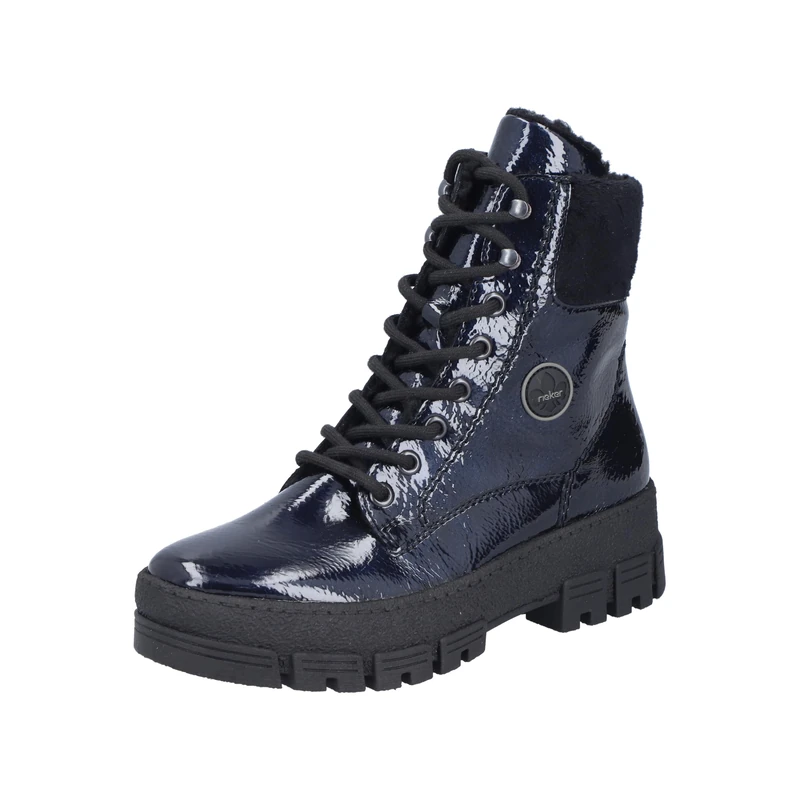 Rieker Women's Y0220 Biker Boot, Blue 14, 4 UK