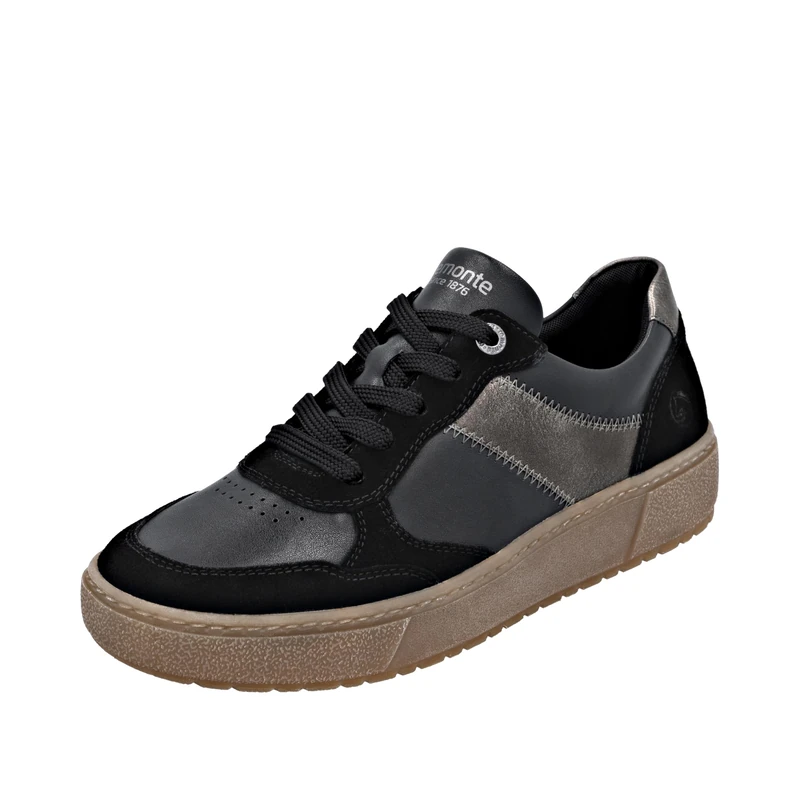 Remonte Women's D2T01 Low Trainers, Black, 39 EU, Black, 7 UK