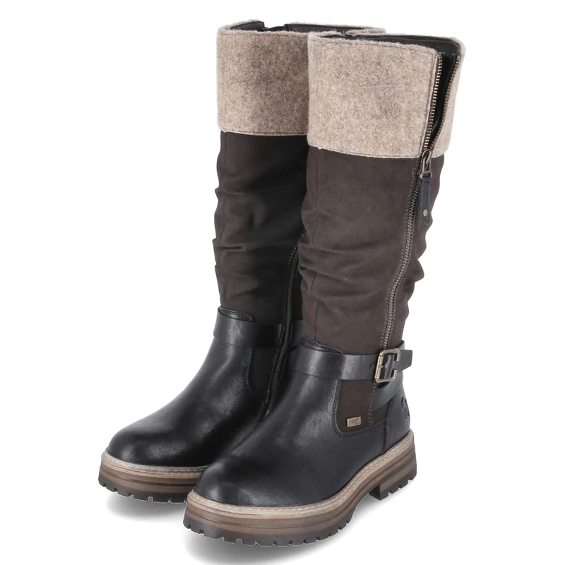 Rieker Women's 93092 High Shaft Boots, Black, 6.5 UK