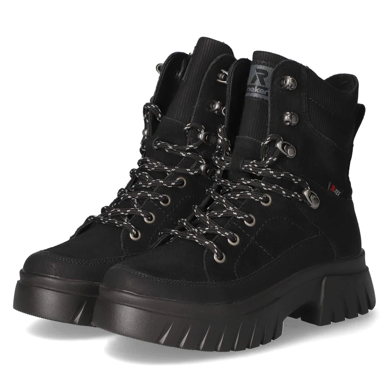 Rieker Women's W1871 Biker Boat, Black, 9 UK
