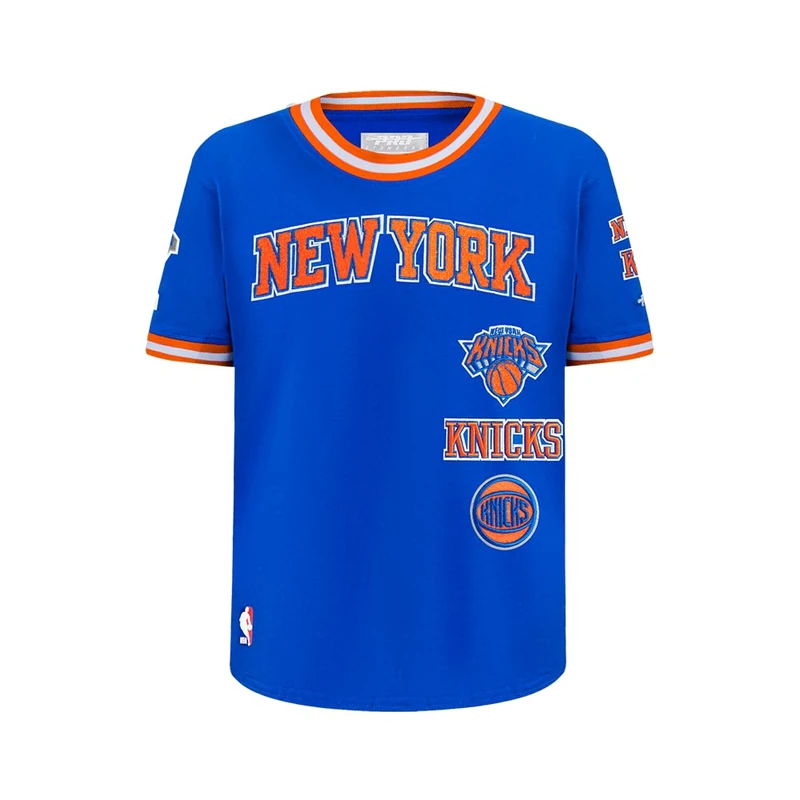 Pro Standard Big Boys NBA New York Knicks Retro Classics Taping Tee Royal Blue/Orange M