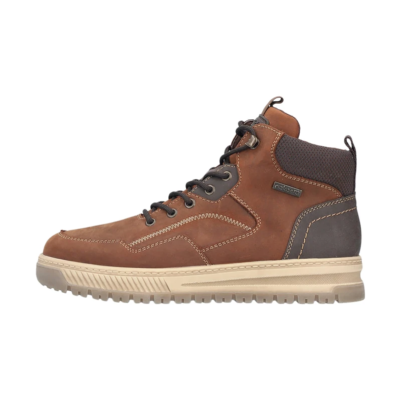 Rieker 38554-54 Men's Boots with Warm Lining Leather and Synthetic in Green, Brown 22, 10.5 UK