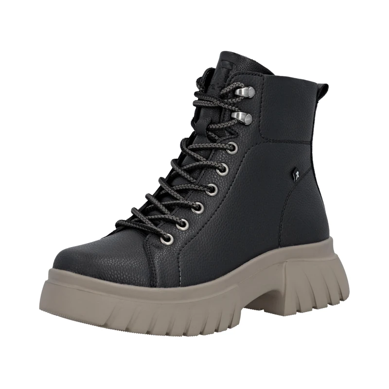 Rieker Women's W1877 Biker Boat, Black, 6.5 UK