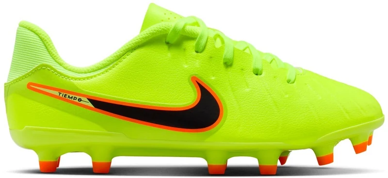 Nike Kids Jr Legend 10 Academy Fg/Mg Football Shoe, Volt/Black, 5.5