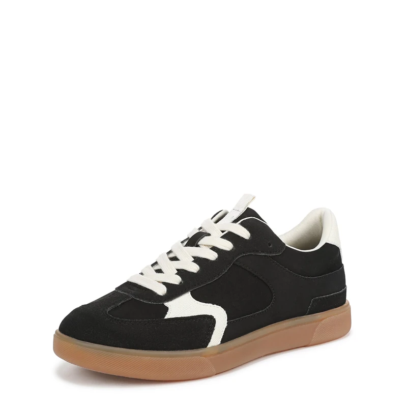 Blowfish Malibu Women's Tastic Lace-Up Trainers, Black Faux Suede, Medium Fit, UK 8