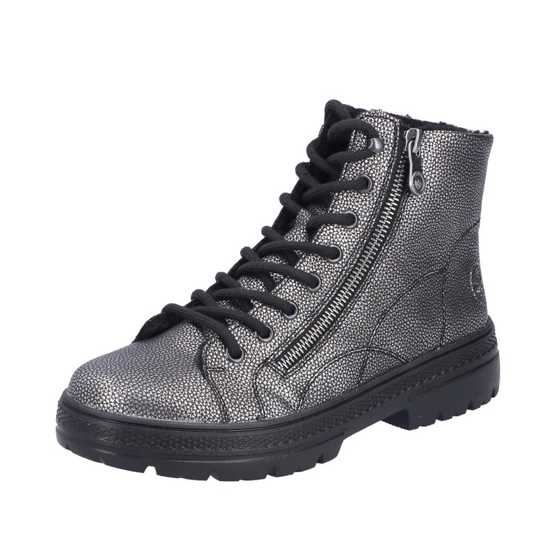 Rieker Womens Silver Platinum Lace Up Boots N0031 UK 6, Silver platinum, 6 UK - Image 1