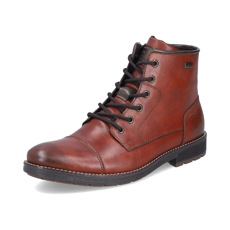 Rieker F4546-00 Lace-Up Boots Smooth Leather Men in Black, brown, 8 UK - Image 1