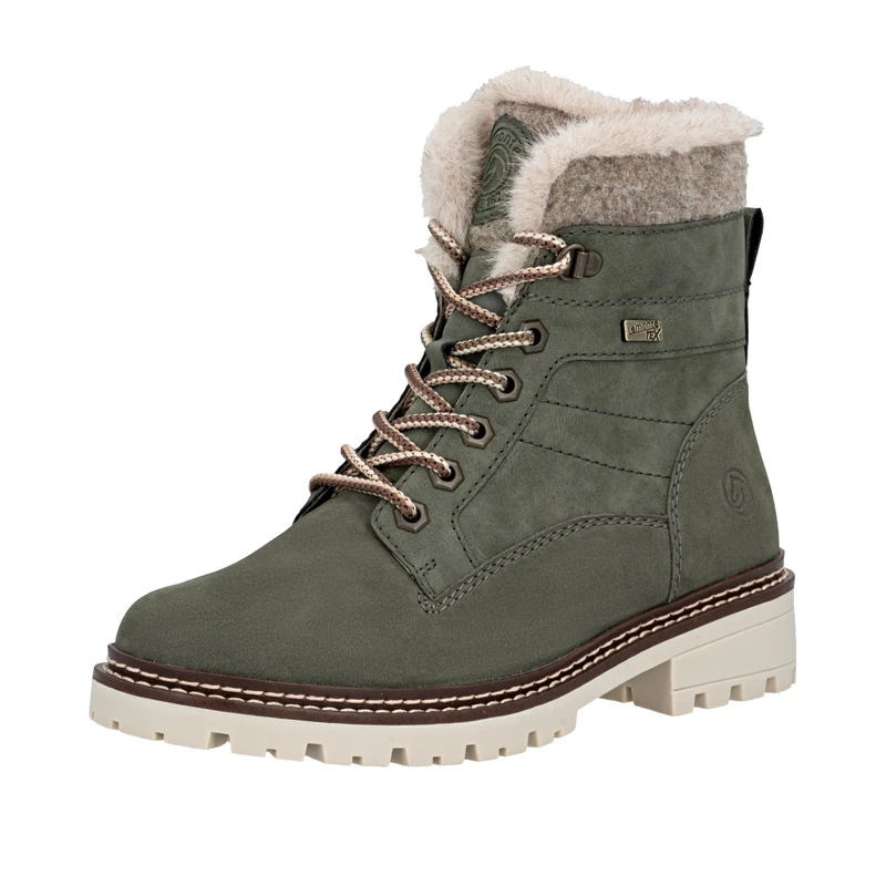 Remonte Women's D0b81 Lace-up Boots, Green, 3.5 UK