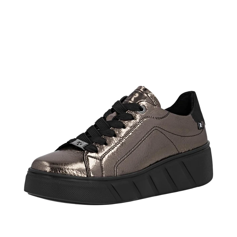 Rieker Women's W2601 Lace-Up Shoes, Metallic 91, 8 UK