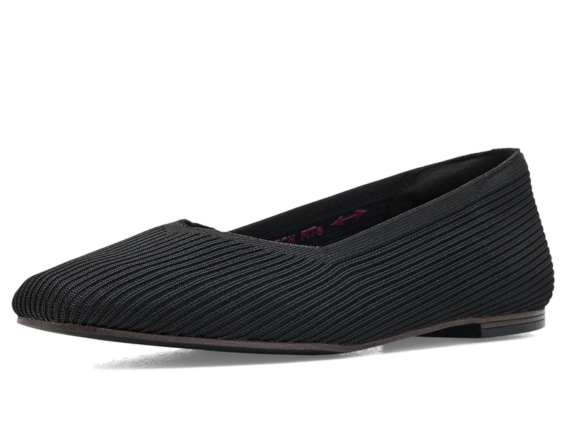 Skechers Cleo Square-Blissful Soul Women's Ballet Flats, Black, 4.5 UK