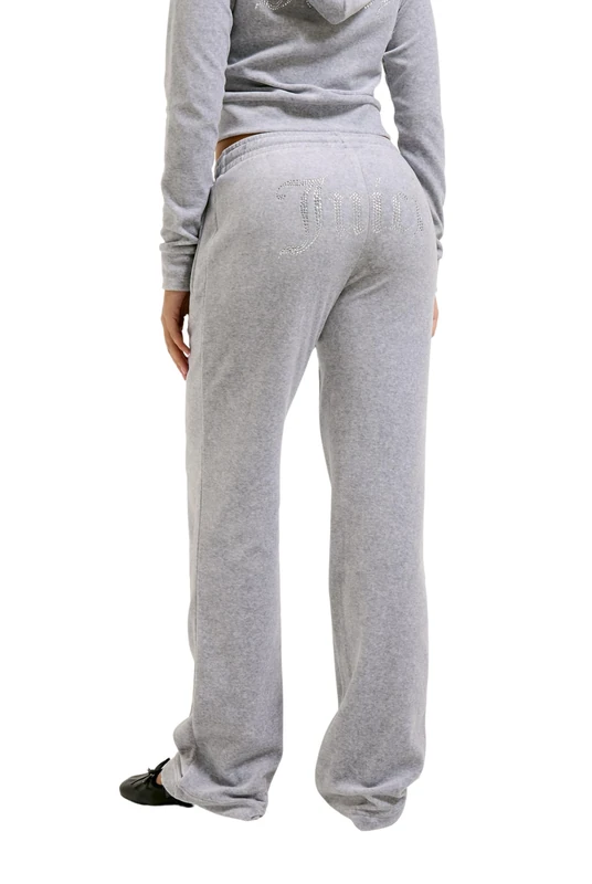 Velour Track Pant with Diamante Branding