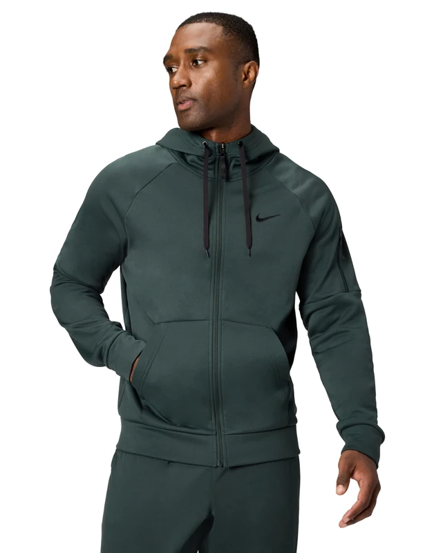 Nike Men's M Nk Tf Hd Fz Jacket, Seaweed/Seaweed/Black, M