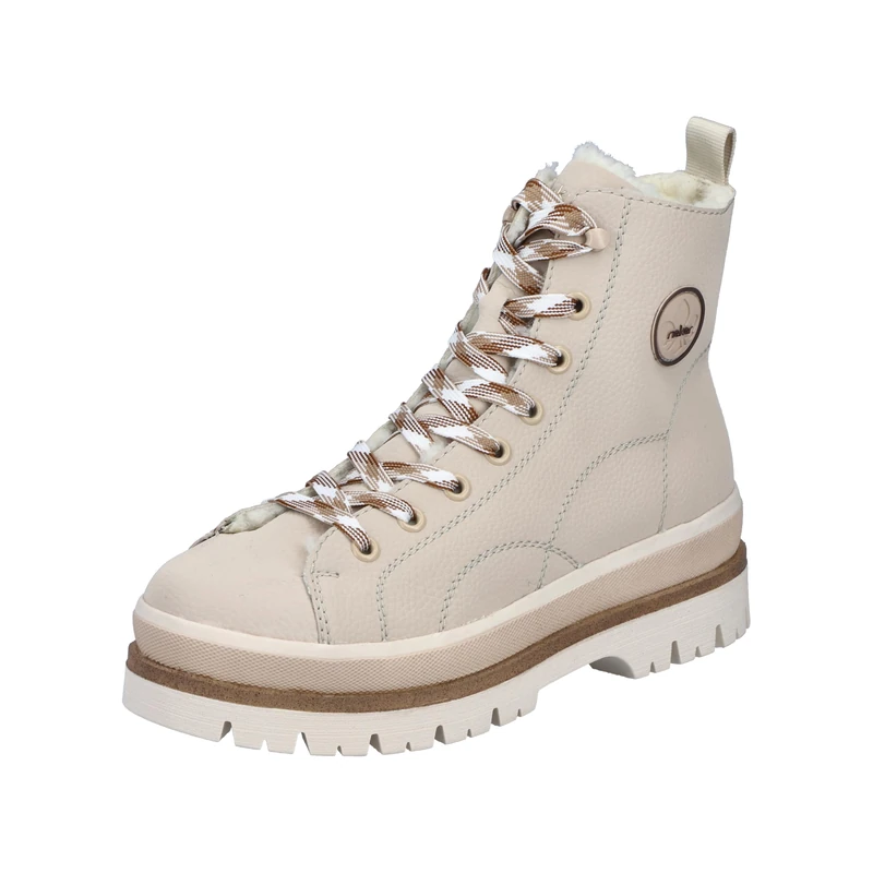 Rieker Ladies Y6220 Lace Up Boots Beige 38 EU, beige, 5 UK