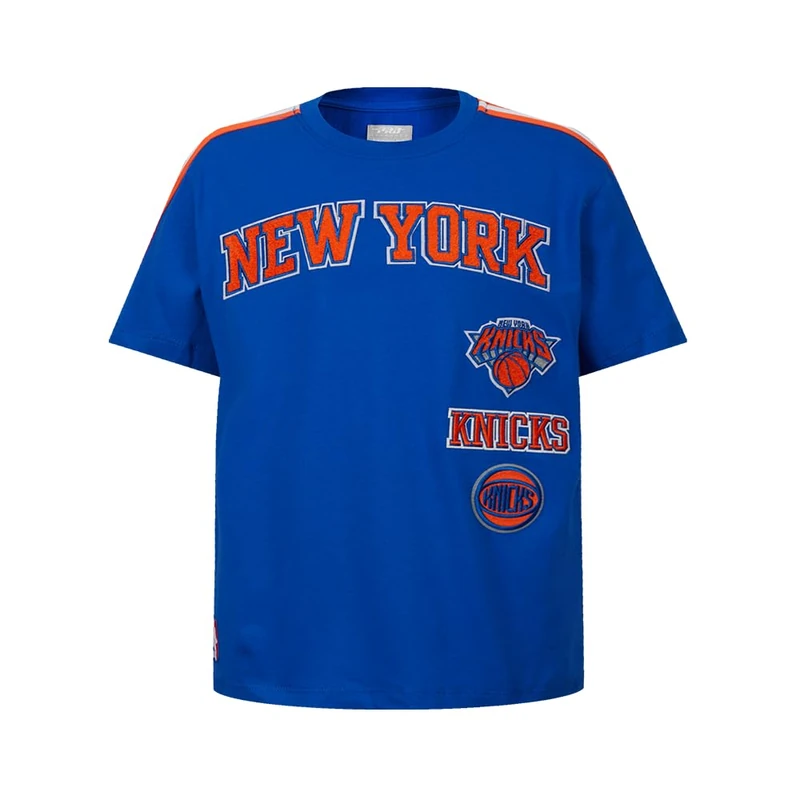 Pro Standard Big Boys NBA New York Knicks Retro Classics Taping Tee Royal Blue/Orange S