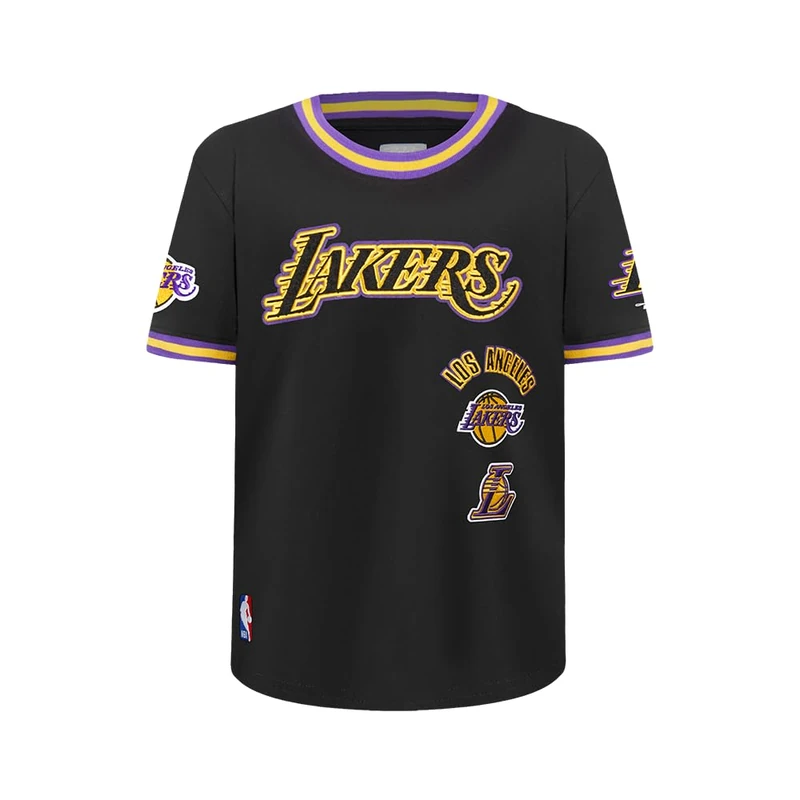 Pro Standard Big Boys NBA Los Angeles Lakers Retro Classics Taping Tee Black/Purple XL